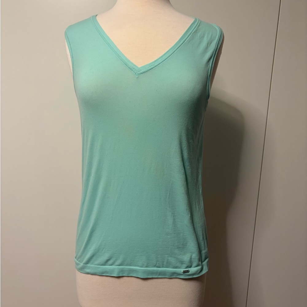 Wolford Light Mint Green V-Neck Tank Top Sz. L